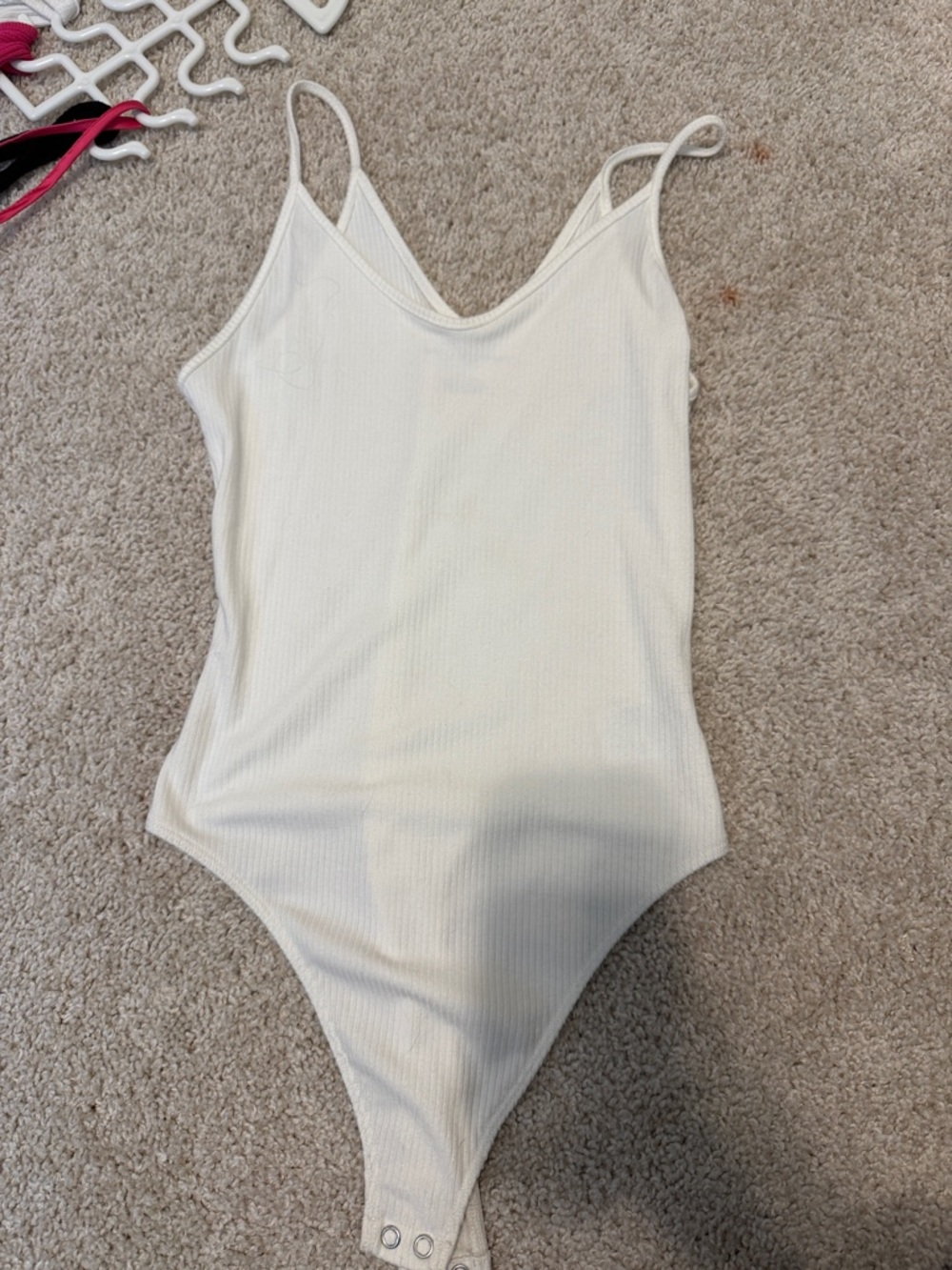 Ribbed One-Piece Bodysuit with Snap Closure